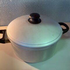 【お引取 限定】アルミ製　両手鍋　直径25センチ　＊028-Gの画像