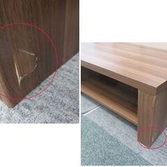 シンプル 幅120㎝ テレビボード 奥40×高26.5cm 右に補修跡あり 家具 リビング テレビ台 札幌 北20条店（の画像