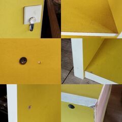 昭和レトロ カラーボックス 3段 イエロー 棚　/TJ-2658 2Fの画像