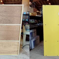 昭和レトロ カラーボックス 3段 イエロー 棚　/TJ-2658 2Fの画像