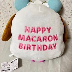 ポチャッコ　サンリオキャラクターズ ハッピーマカロンバースデーフェイスクッションの画像