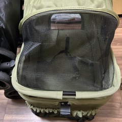 ペットカート　折りたたみ　モスグリーン　小型犬　の画像