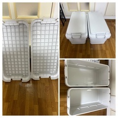 無印ポリプロピレン頑丈収納ボックス　特大　計3個の画像