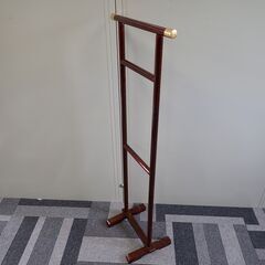 衣桁 帯掛 タオル掛 手ぬぐい掛け 上部横幅42.5cm×高120.5cm 木製 朱塗 漆塗 呉服 着物 和服 家具 民具 ディスプレイ 直接引取可 在庫多数#15163-15175の画像