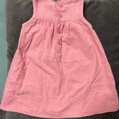 ピンクコーデュロイ ワンピースの画像