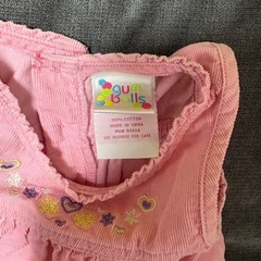 ピンクコーデュロイ ワンピースの画像