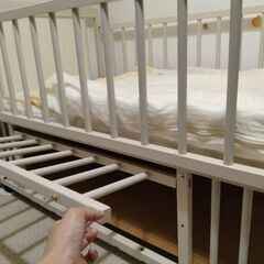(取引中)ベビーベッド(マットレス付き)の画像