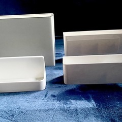 山下実業　マグネット付きマスクケース➕ニトリ　マグネット付き傘立て➕マグネット付き印鑑や鍵置きなどの画像