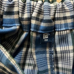 UNIQLO チェックキュロット　ブルー　150の画像