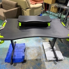 ニトリ ゲーミングデスク GM001 118 ブラック/グリーン NITORI 6201902★中古品★の画像