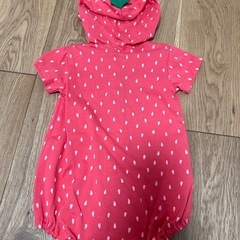 ベビー　ロンパース　いちご　70サイズの画像