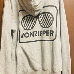 VONZIPPER グレー フード付きパーカー スノーボード 防寒の画像
