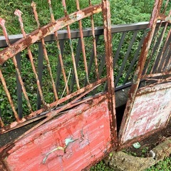 アンティーク　門扉　ガーデニング　重厚　鉄製の画像