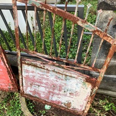 アンティーク　門扉　ガーデニング　重厚　鉄製の画像