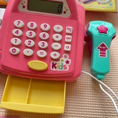 子供用　おもちゃ　レジスター　ピンク　の画像