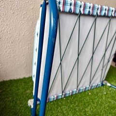 🎪12/10確約済み🎪新品未使用✨Field to Summit ネイティブ柄折りたたみコット🏕️軽量アウトドアベッド！キャンプ・BBQ・車中泊・ベランダ休憩に◎映える水色デザインが可愛い✨お買い得1,000円‼️の画像