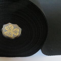 高級 丹後ちりめん 正絹 葵黒 喪服 京都西陣 着物 反物の画像