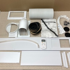 中古　IRIS OHYAMA　アイリスオーヤマ　ポータブルクーラー　IPP-2221G　リモコン・窓パネルの組み立てと取り付けの詳細付き　冷風　送風　除湿の画像