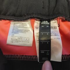 adidas アディダス ブラック ロング パンツ 150 ジャージ ズボンの画像