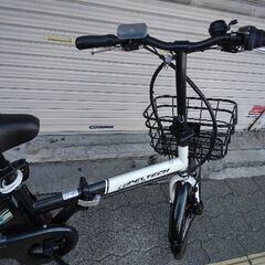 ❮ジャンク品❯PELTECH(ペルテック)TDN-208L 20吋折り畳み電動アシスト自転車(ホワイト/ブラック)の画像