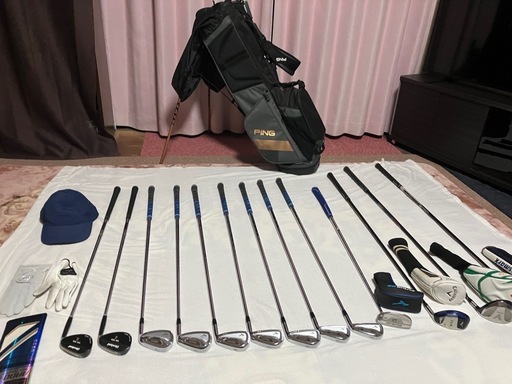 【美品】✨ゴルフクラブセット⛳️　ゴルフセット　右利き　ミズノ　テーラーメイド　その他　13本セット　スポーツ　ゴルフバッグ付き　初心者の方もこれだけでスタートできます‼️✨　