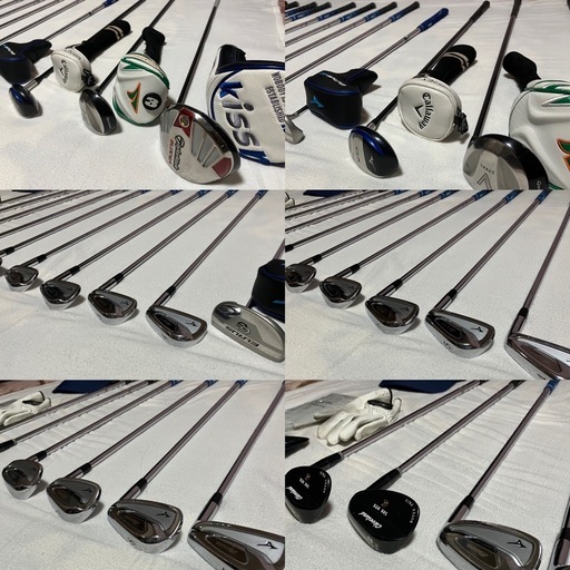 【美品】✨ゴルフクラブセット⛳️　ゴルフセット　右利き　ミズノ　テーラーメイド　その他　13本セット　スポーツ　ゴルフバッグ付き　初心者の方もこれだけでスタートできます‼️✨　