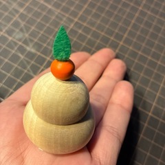正月飾り　餅　木製の画像