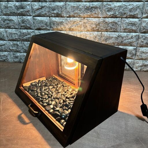 木製ホットショーケース 焼き芋保温ディスプレイケース【ダークブラウン】