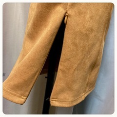 ꒰GRL꒱スウェード風タイトスカート スリット自在 黄色系 ボトムスLサイズOKの画像