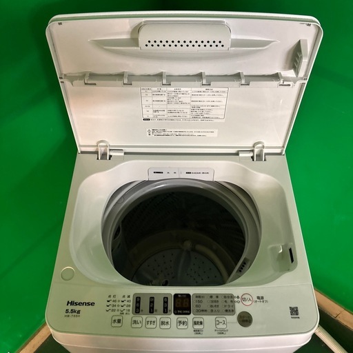 近隣配達無料　美品 Hisense 縦型洗濯機 HW-T55H 5.5kg