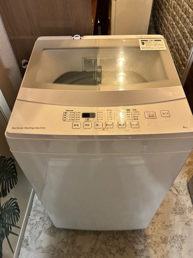 美品ニトリ2019年洗濯機6キロ 配達
