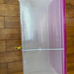 ピンク色 プラスチック製 収納ボックス ケースの画像