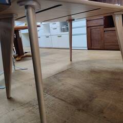 【愛品倶楽部柏店】シギヤマ家具工業 変型ダイニングテーブル CWT-004-Lの画像