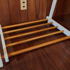 木製ハンガーラック 折り畳みの画像