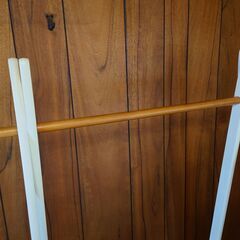 木製ハンガーラック 折り畳みの画像