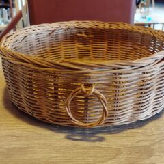 かご 小物入れ 丸いかご 取っ手付き カゴ バスケット 籠 /HJ-0575 2Fの画像