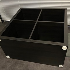 IKEA イケア KALLAX カラックス 棚　カラーボックス 黒 ブラック シェルフユニット 77×77 の画像