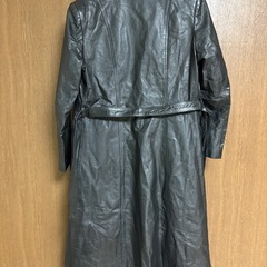 牛革ファー付ロングコート中古.11号の画像