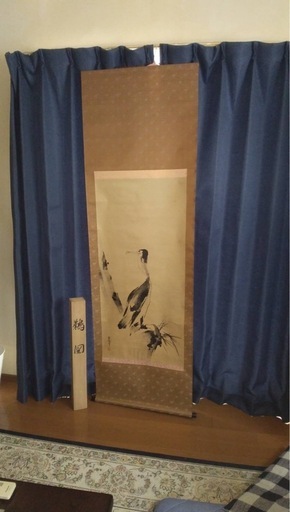 鵜図　掛け軸  模写  宮本武蔵