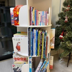 回転式本棚　3段の画像