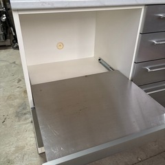 レンジボード‼️食器棚 オシャレ 大型 みずや シルバー　ホワイト の画像