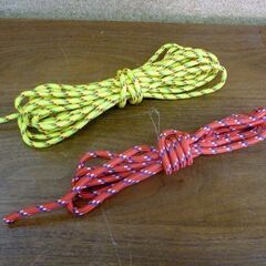 ☆訳あり メーカー不明 ザイル 4本セット Φ4mm×1本 Φ5mm×2本 Φ6mm×1本 登山用品 登山用ロープ 先端熱処理済み 札幌市 豊平区 平岸店の画像