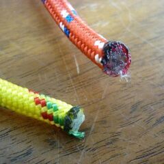 ☆訳あり メーカー不明 ザイル 4本セット Φ4mm×1本 Φ5mm×2本 Φ6mm×1本 登山用品 登山用ロープ 先端熱処理済み 札幌市 豊平区 平岸店の画像