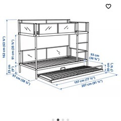 IKEA3段ベッド+高品質マットレス*3 の画像
