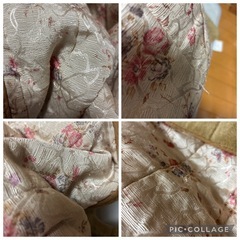 こたつ布団 194×204㎝ 花柄 やや長方形 掛け布団 毛布 薄手 茶色 冬の画像