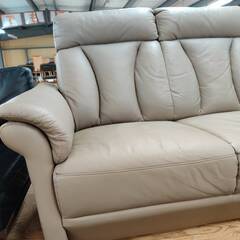 【愛品倶楽部柏店】NITORI ニトリ 本革3人掛けハイバックソファ アルタ 幅190cmの画像