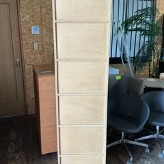 パルプボートボックス✨6段❣️パルプボート製シンプルデザイン🤎本棚•書籍•小物オープンラック収納シェルフ幅44.2cm奥行き29.6cm高さ177.1cm板曲がりあり💦ナチュラルブラウンの画像