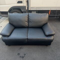 大阪❗️♻️エコマックス♻️配送も可🙌⭕️「168」2人掛けソファ ブラックの画像
