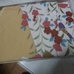 風呂敷、未使用品、四季草花模様、箱入りの画像