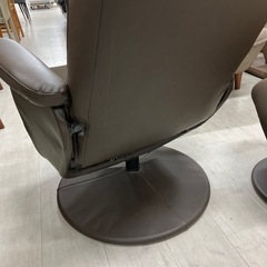 ニトリ　パーソナルチェア　オットマン付き　ファブリック　メッシュ　ブラウン【トレファク堺福田店】の画像